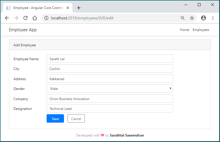 Angular App With ASP.NET Core And Cosmos DB
